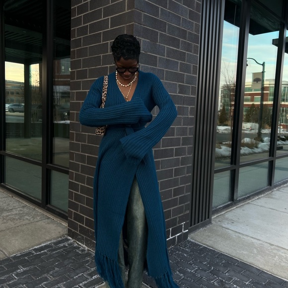 Hanifa Blue Sweater - Picture 1 of 3